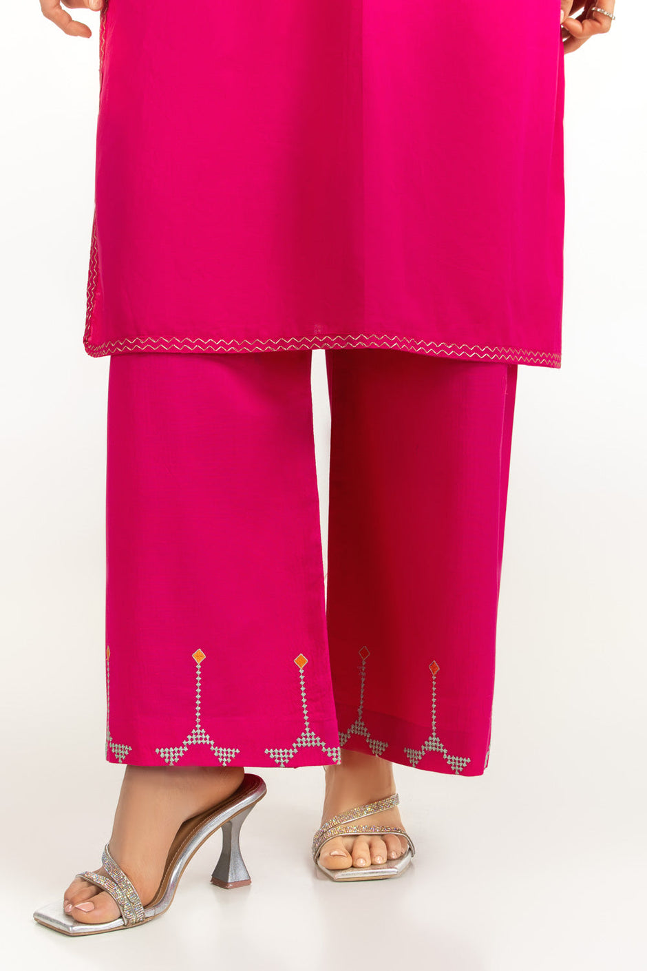 3PC Cambric Embroidered Suit