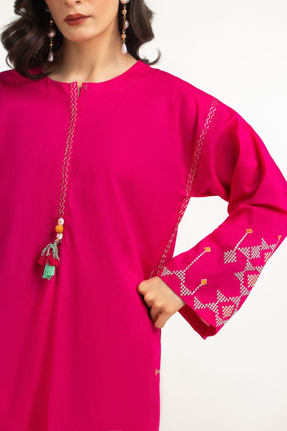 3PC Cambric Embroidered Suit