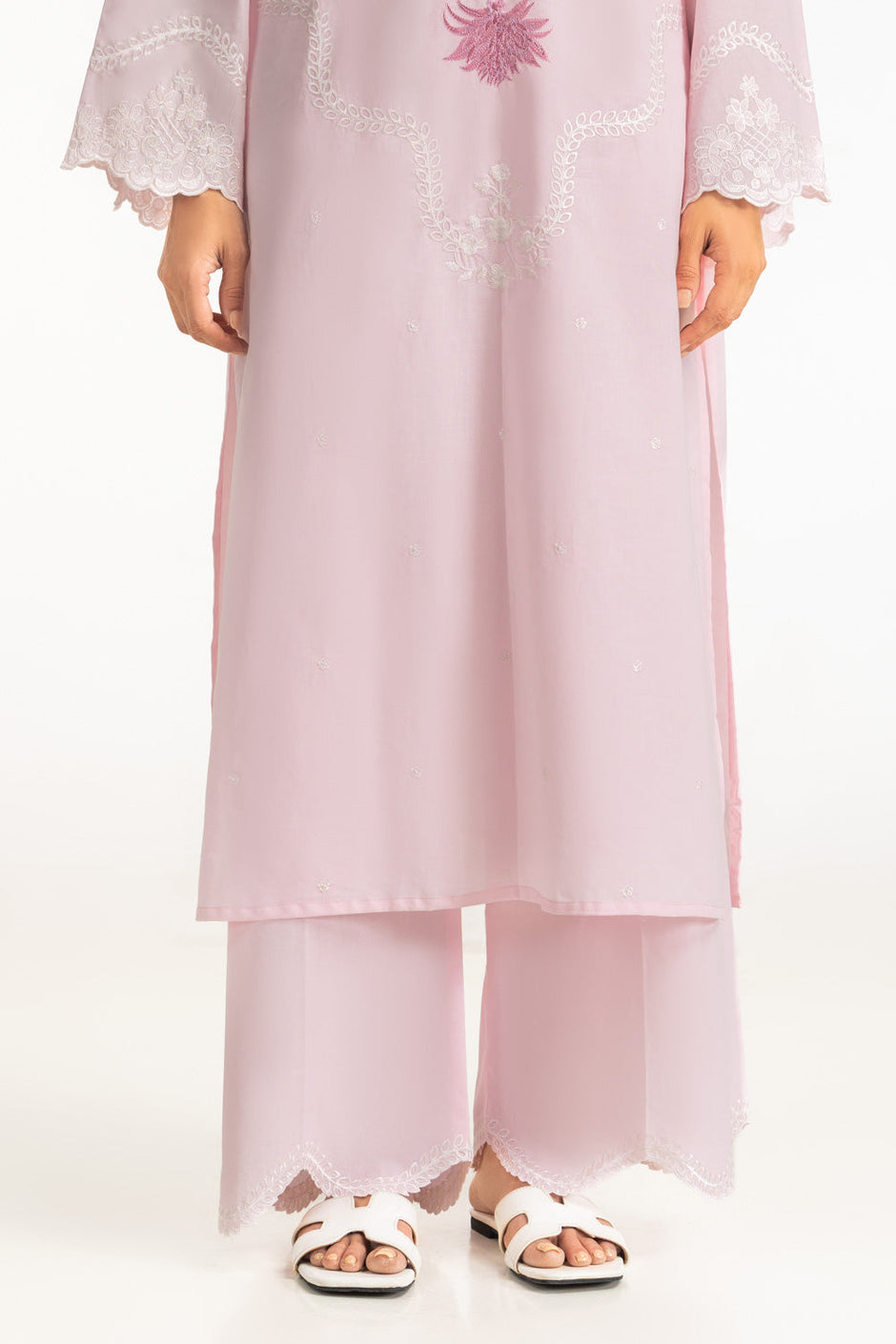 3PC Cambric Embroidered Suit