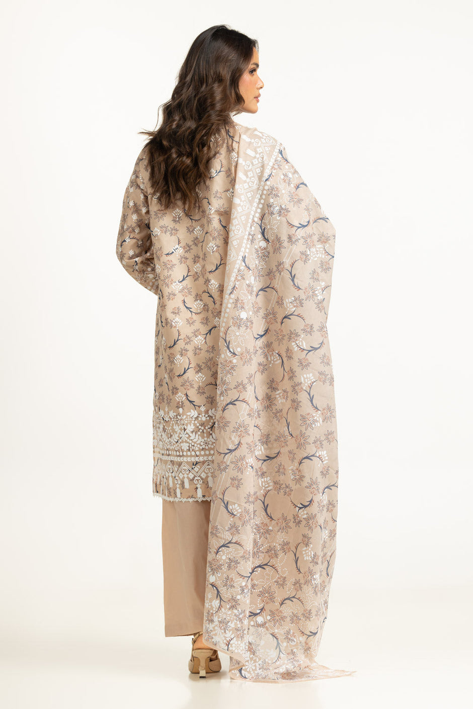 3PC Lawn Lacquer Printed Suit