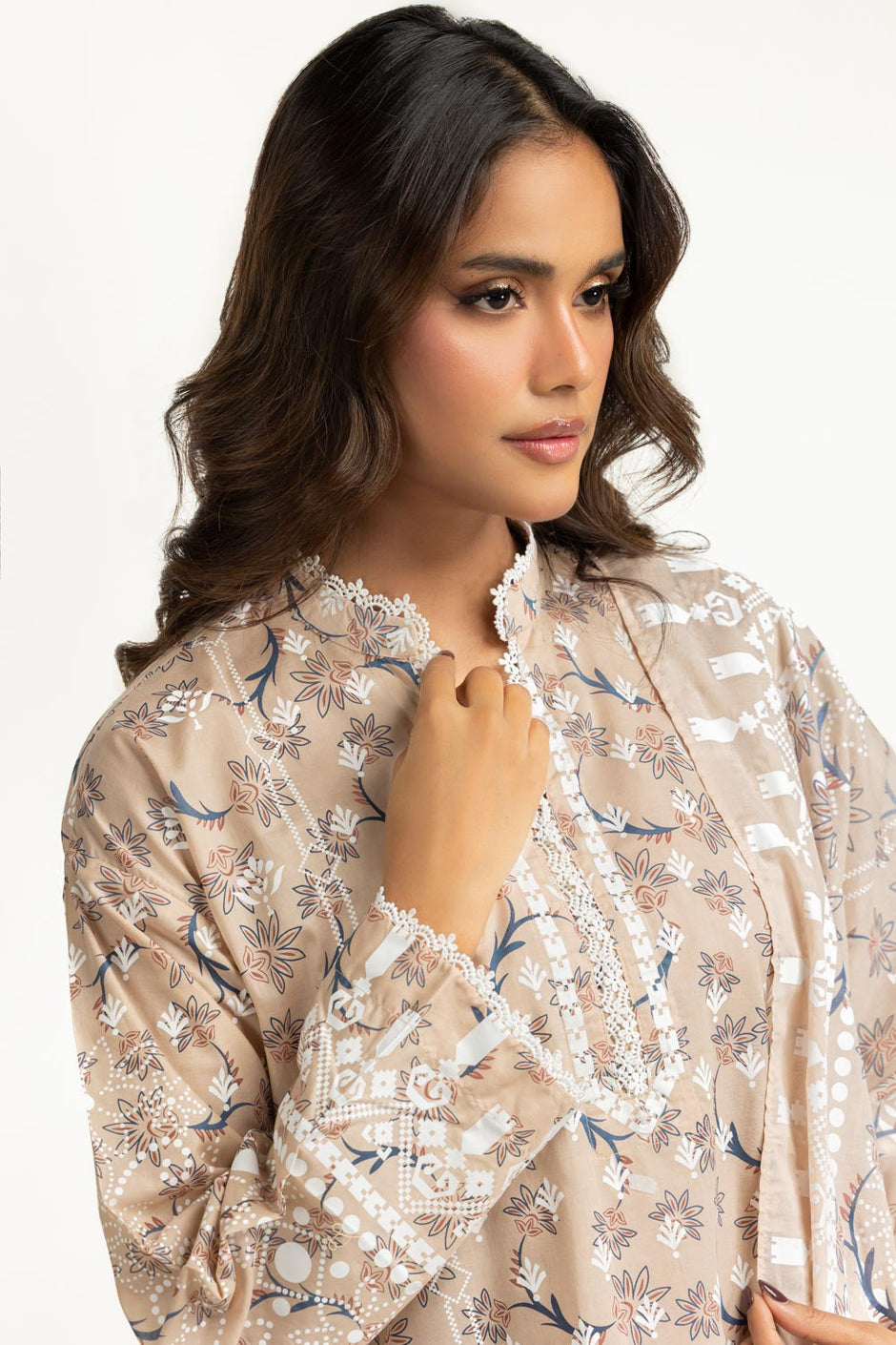 3PC Lawn Lacquer Printed Suit