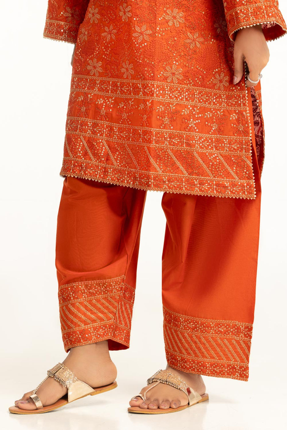 3PC Lawn Sequence Embroidered Suit