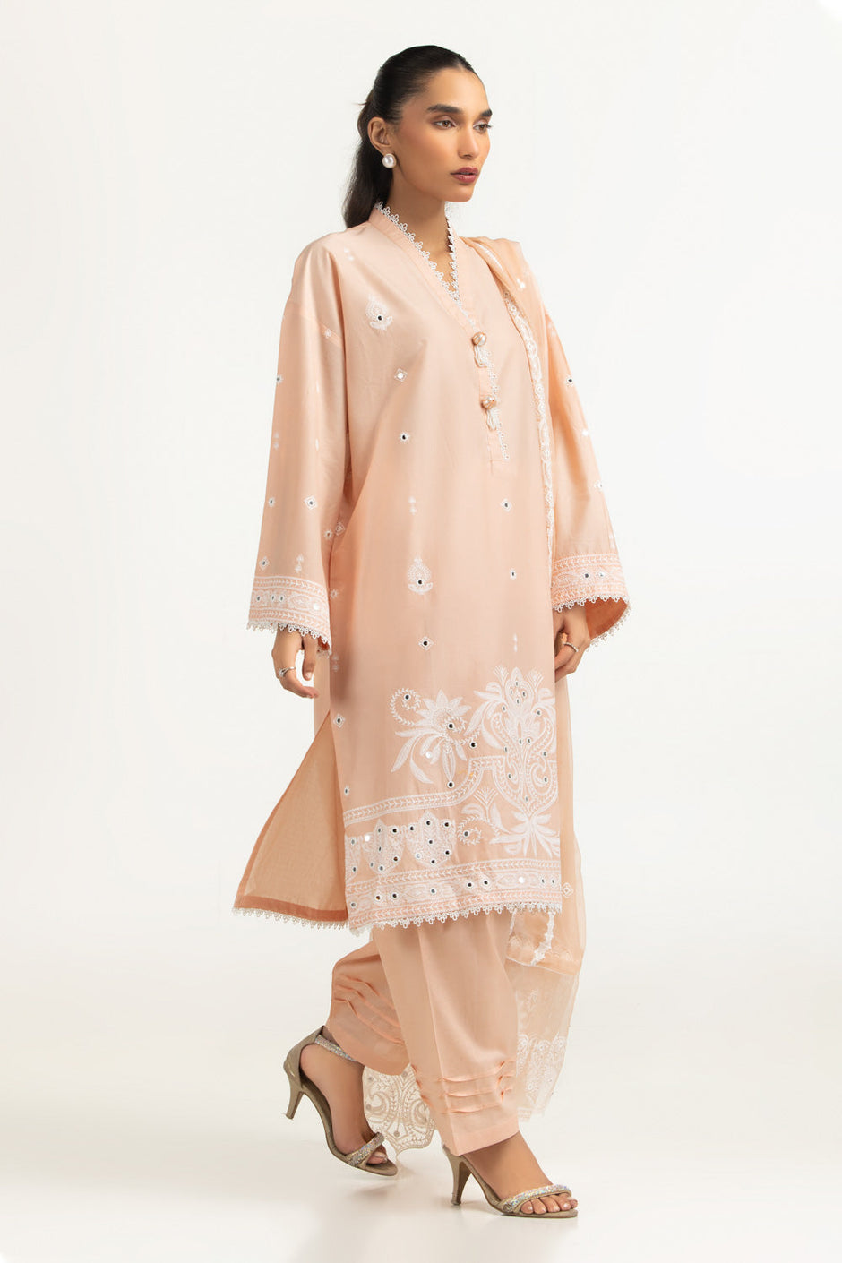 3PC Lawn Sequins Embroidered Suit