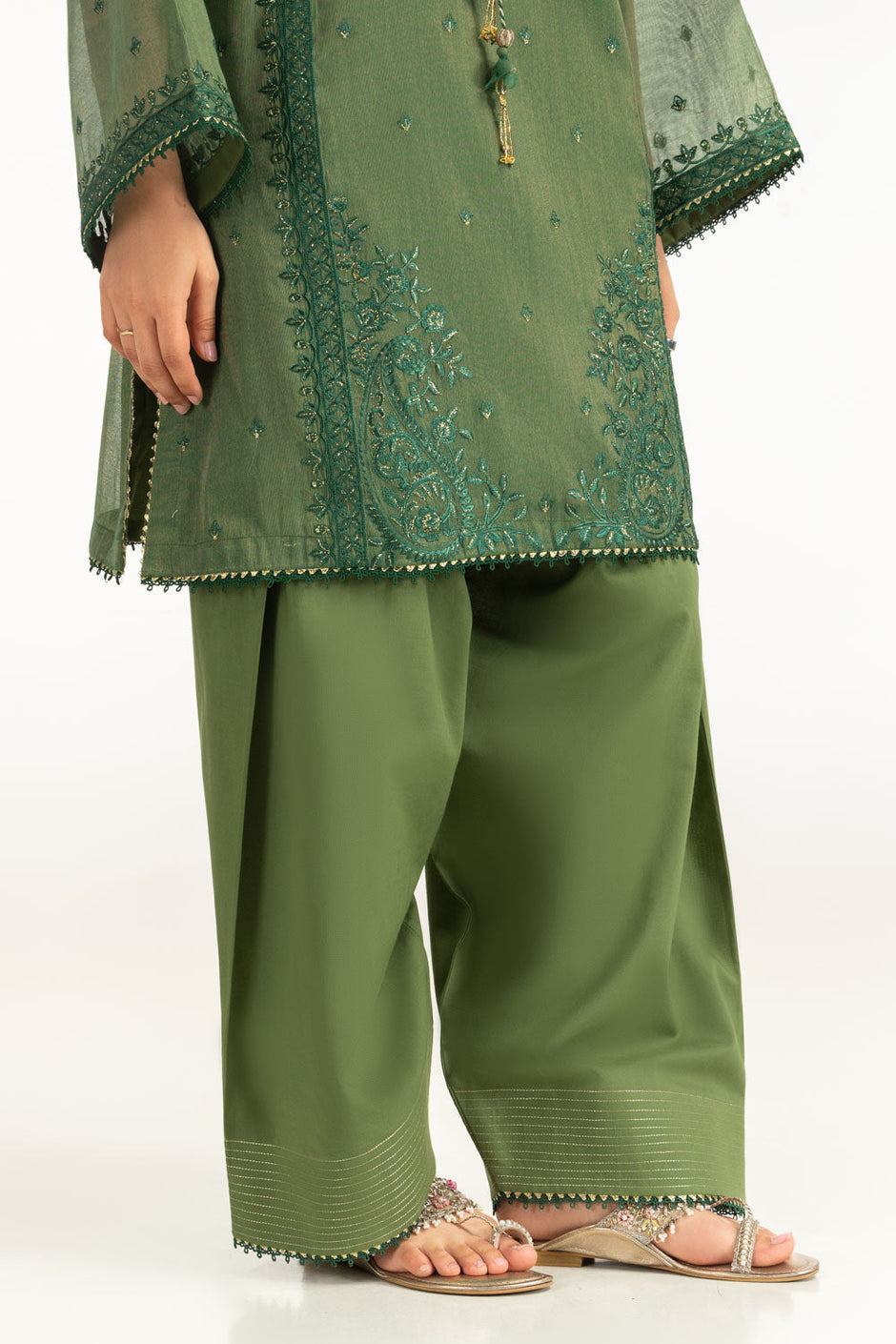 3PC Masoori Embroidered Suit