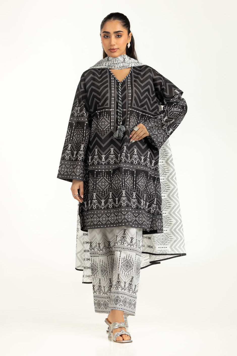 3PC Printed Lawn Suit