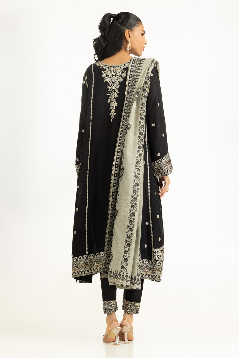 3PC Rawsilk Embroidered Suit
