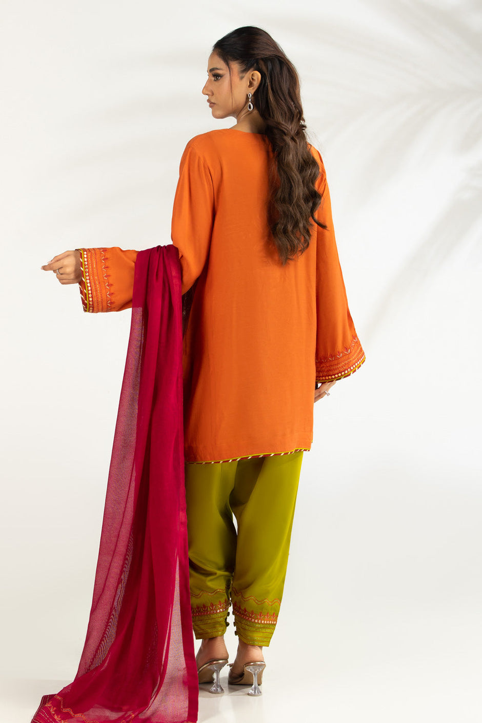 3PC Rawsilk Embroidered Suit