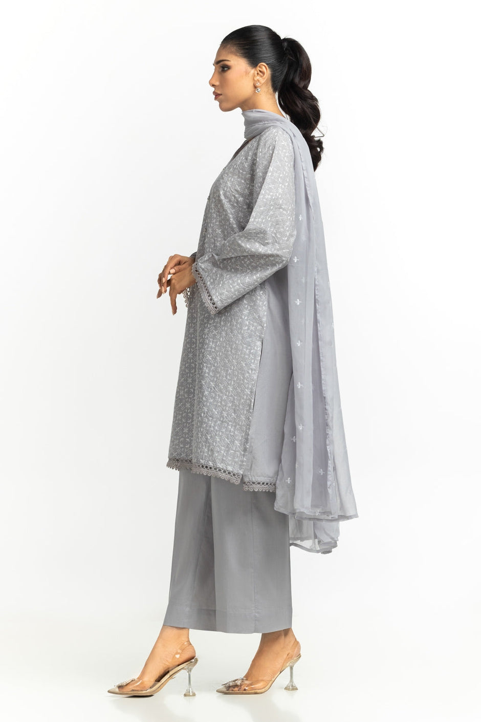 3PC Lawn Embroidered Suit IUSTKSD-579