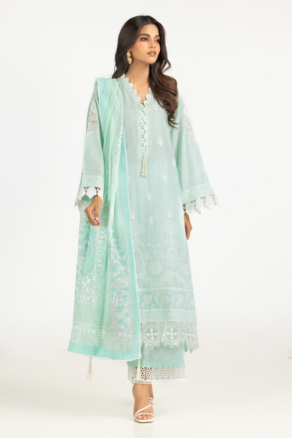 3PC Lawn Embroidered Suit IUSTKSD-754