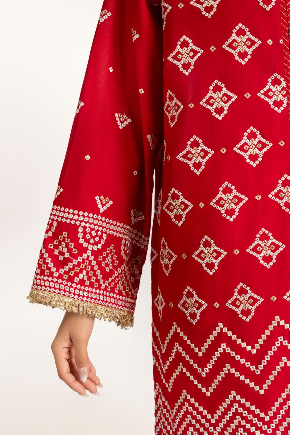 3PC Lawn Printed Suit With Embroidered IUSTKSD-693