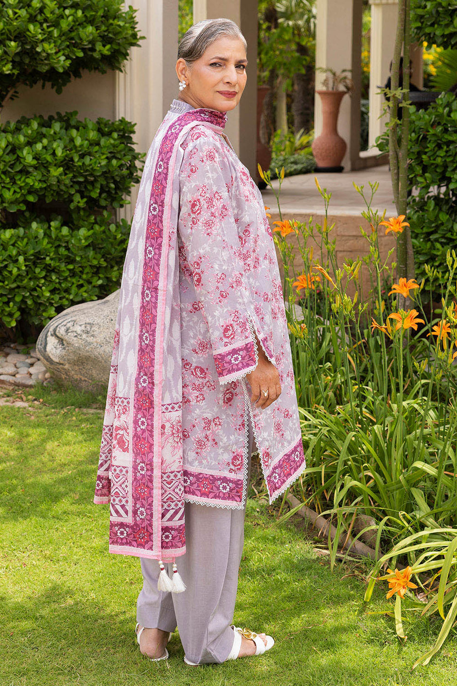3 Piece Printed Suit