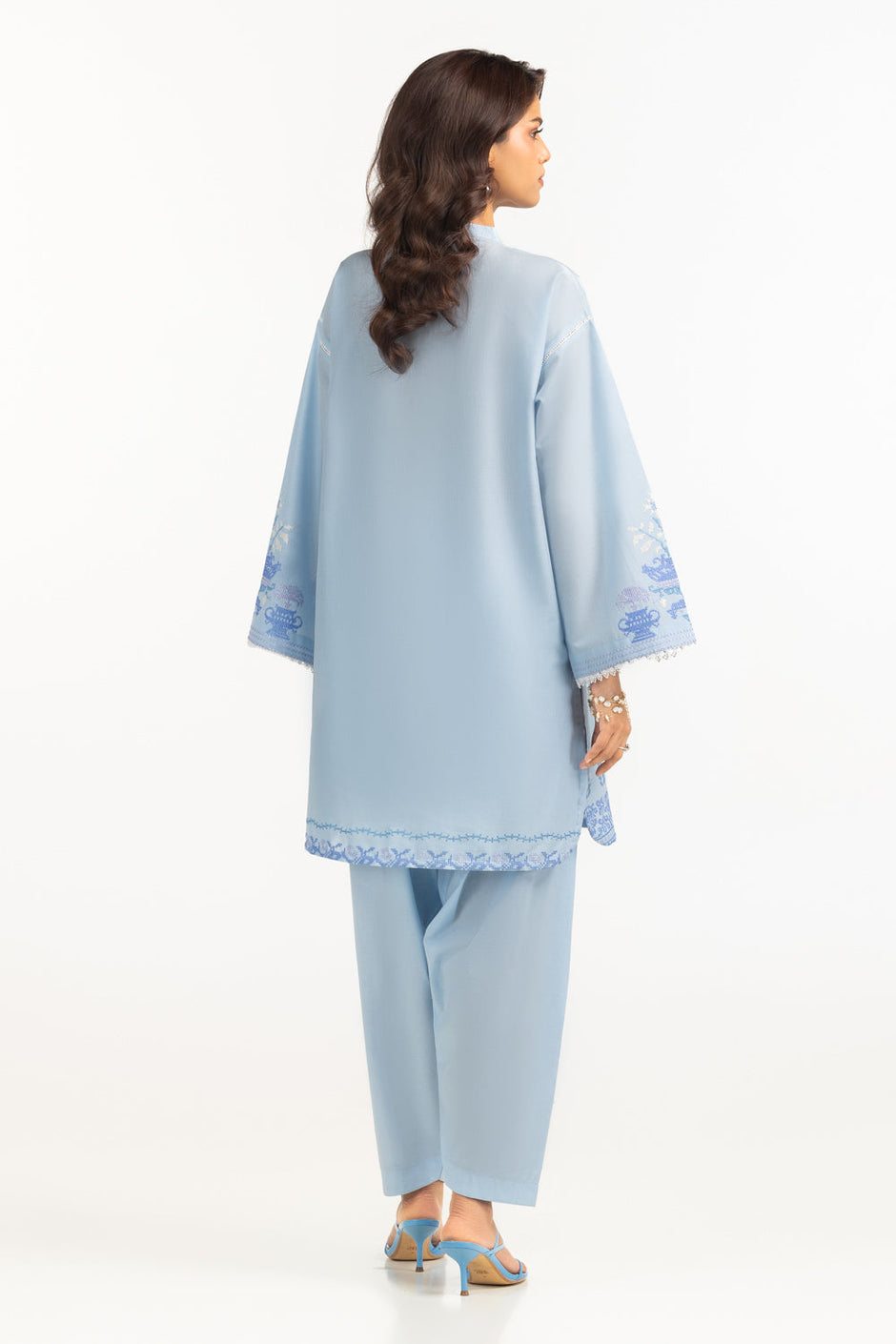 Cambric Embroidered Co-Ord Set