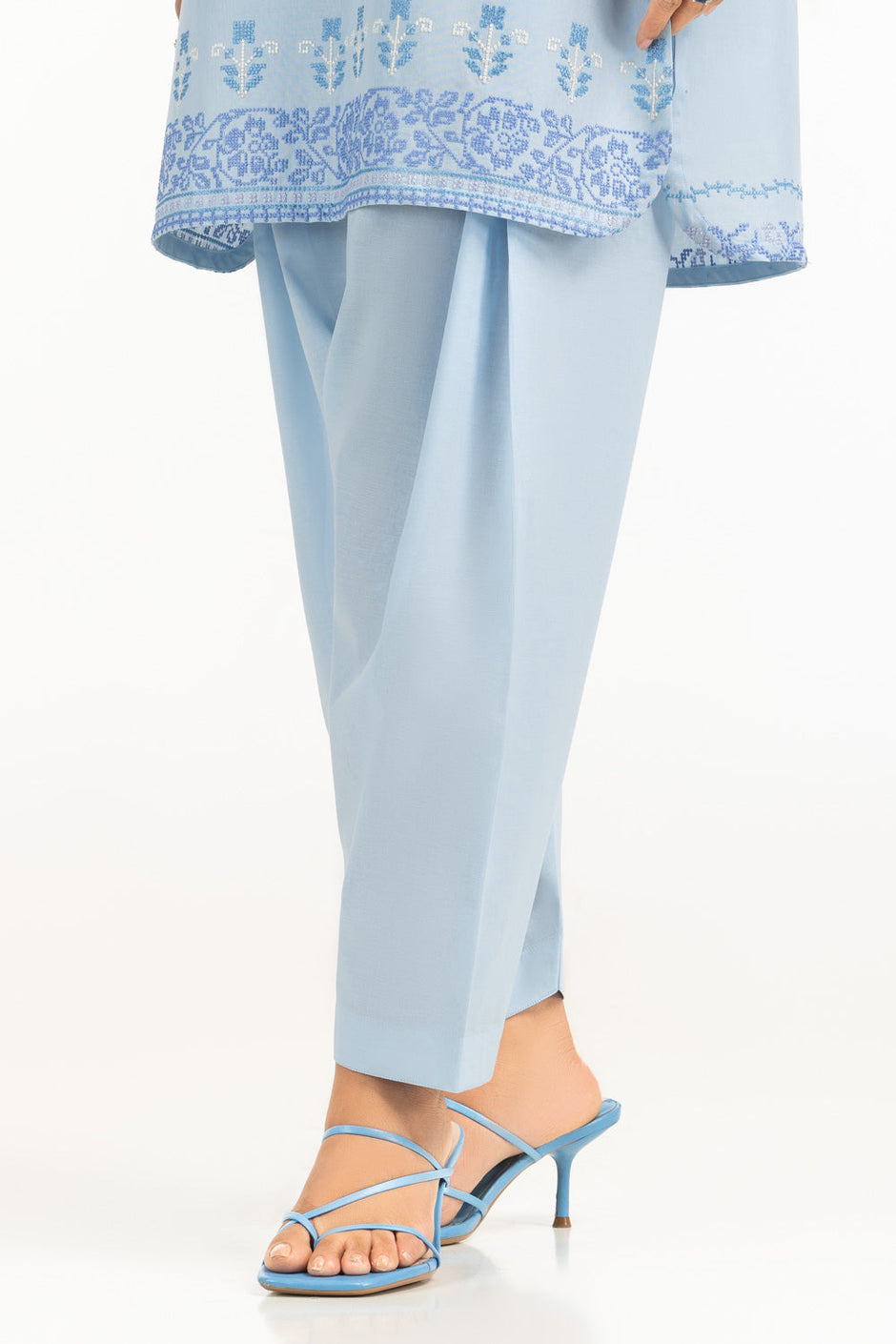 Cambric Embroidered Co-Ord Set