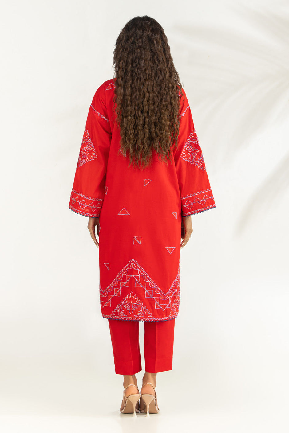 Cambric Embroidered Co-Ord Set