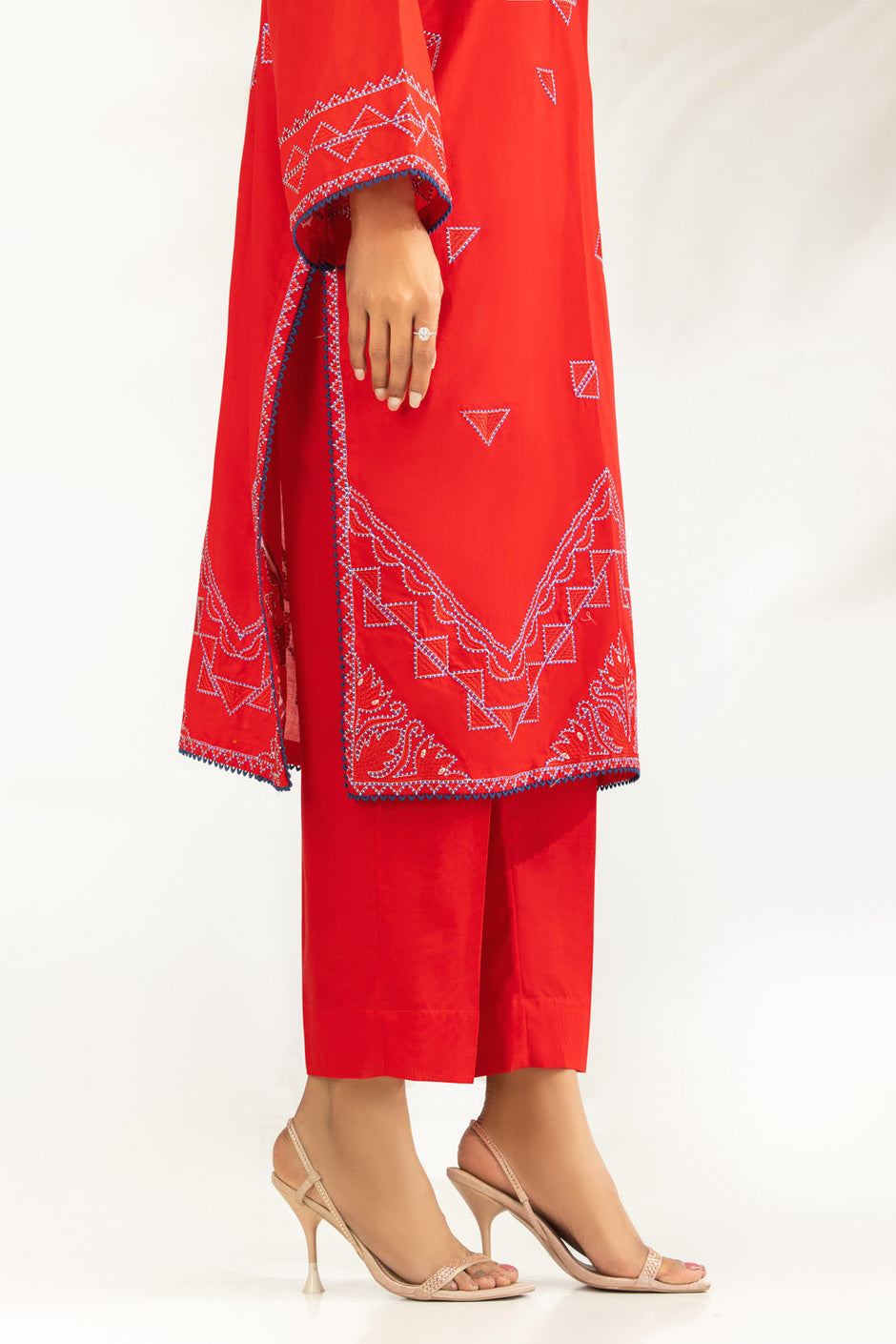 Cambric Embroidered Co-Ord Set