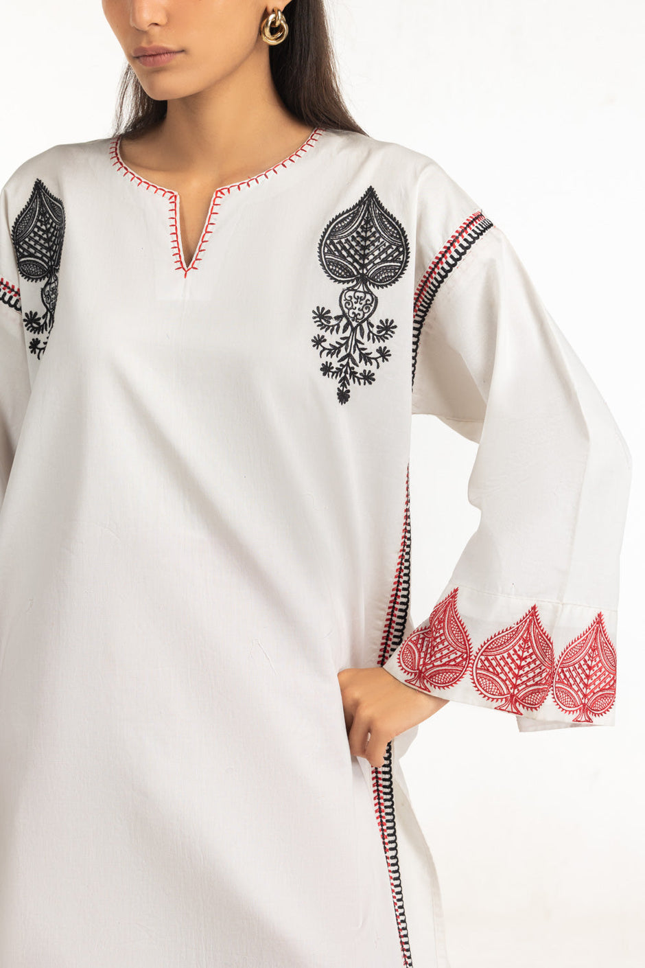 Cambric Embroidered Co-Ord Set