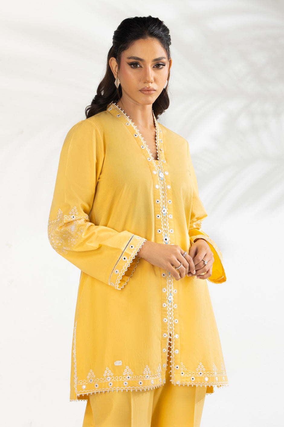 Cambric Embroidered Co-Ord Set