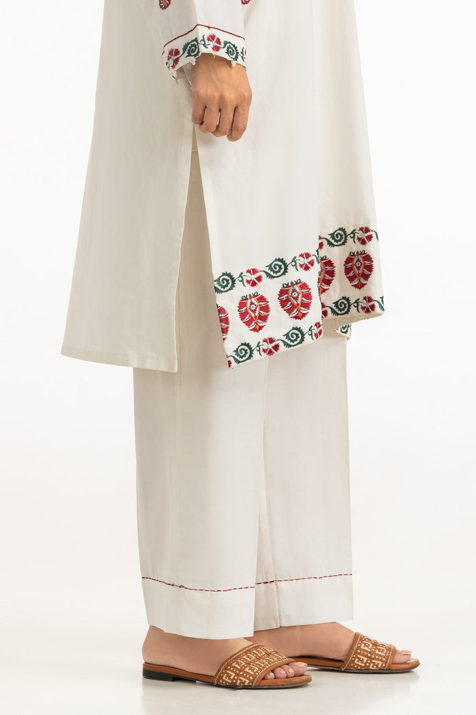 Cambric Embroidered Co-Ord Set