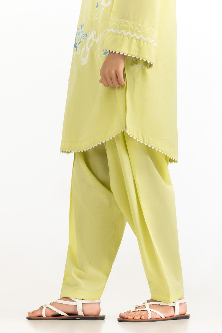 Cambric Embroidered Co-Ord Set
