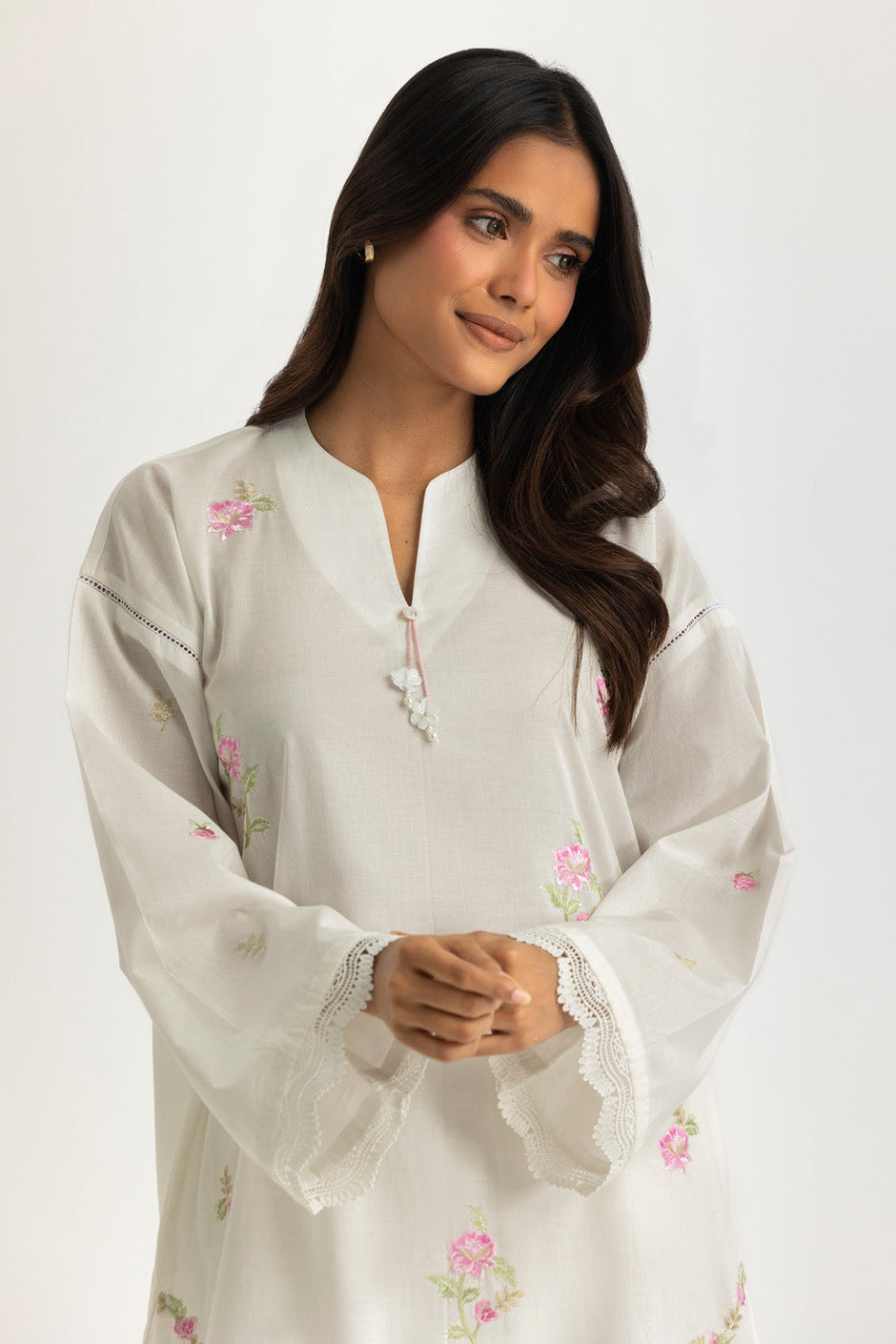 Cambric Embroidered Co-Ord Set
