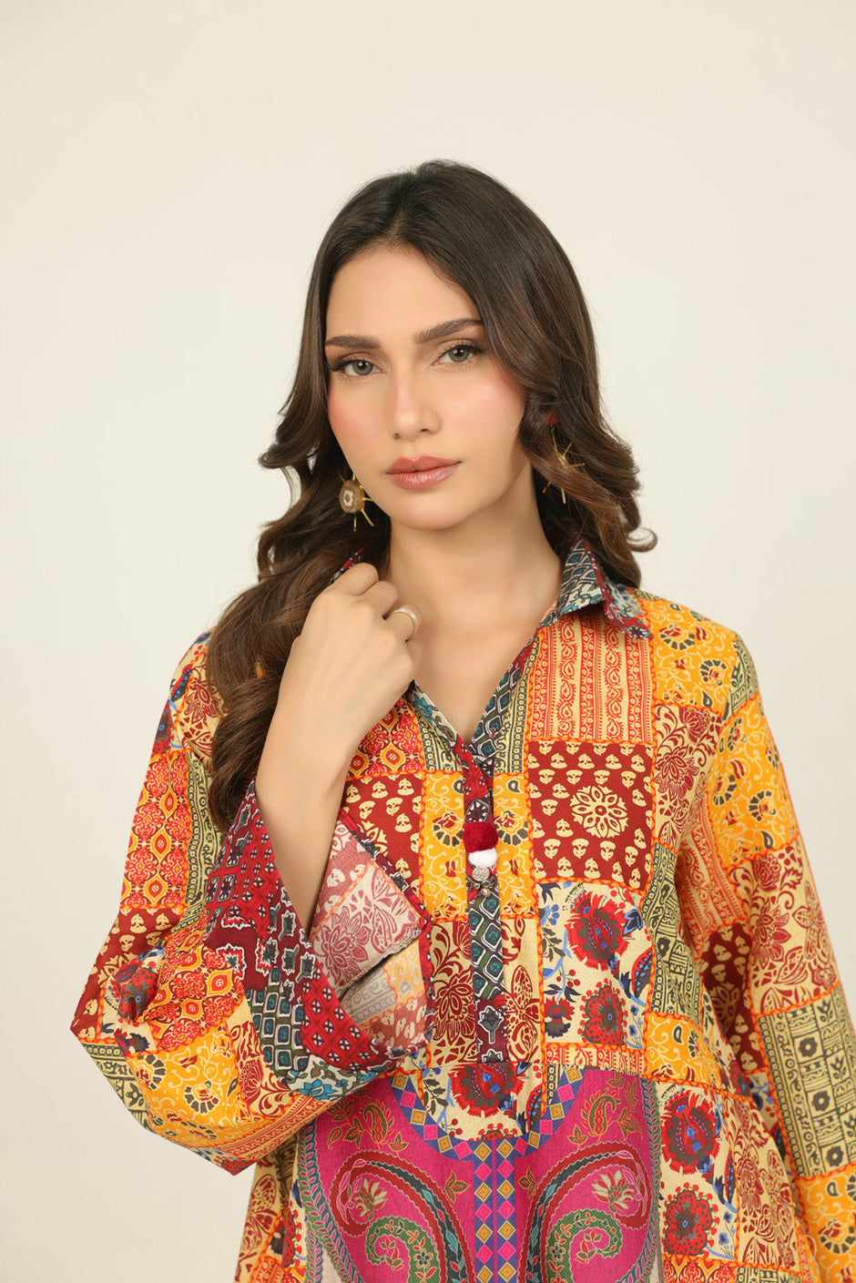 Cambric Printed Long Shirt