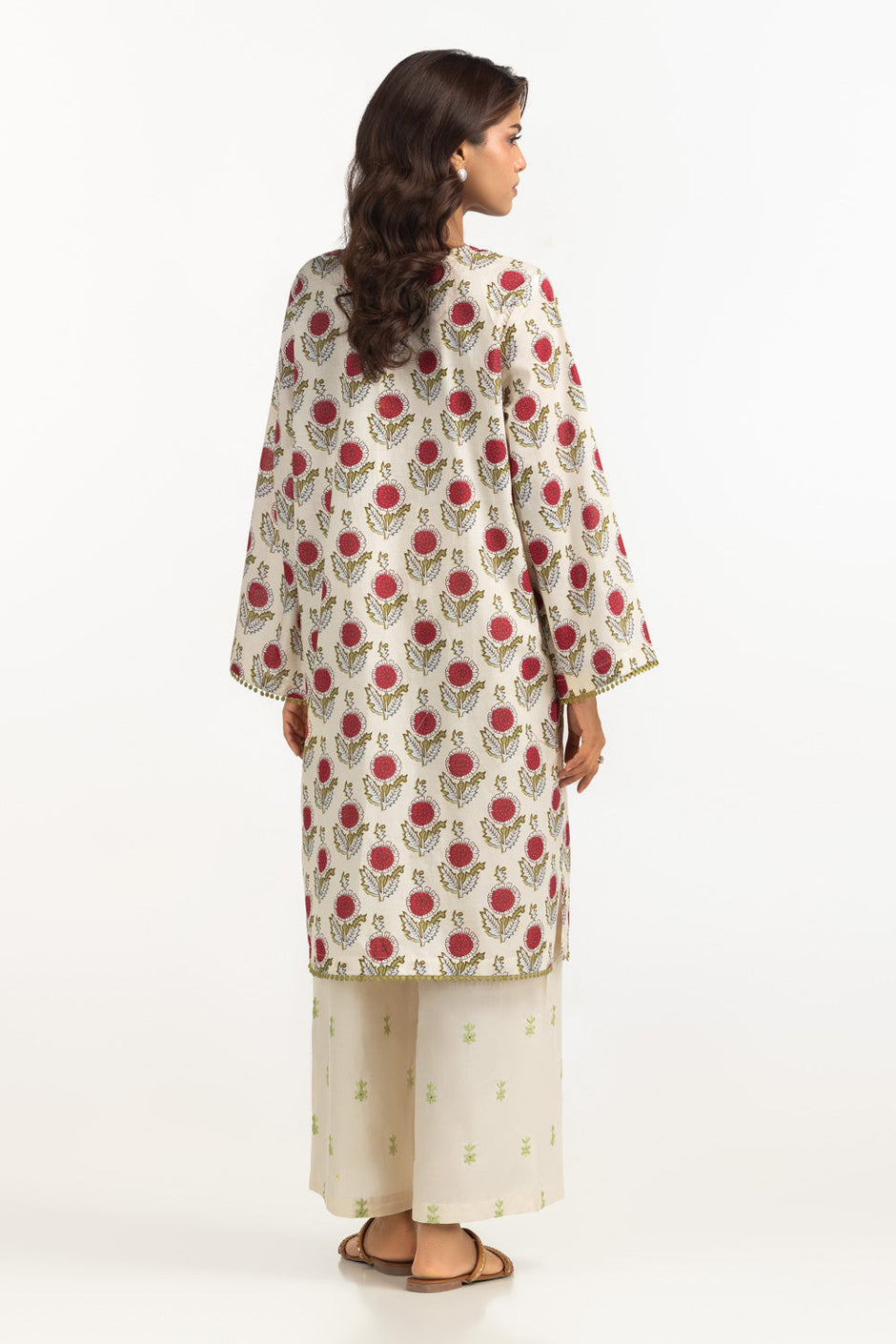 Cambric Printed Shirt And Embroidered Trouser