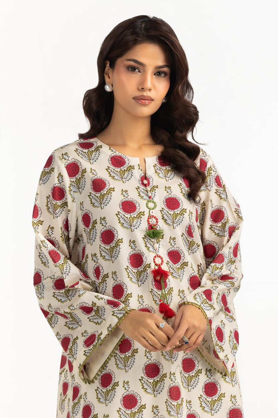 Cambric Printed Shirt And Embroidered Trouser