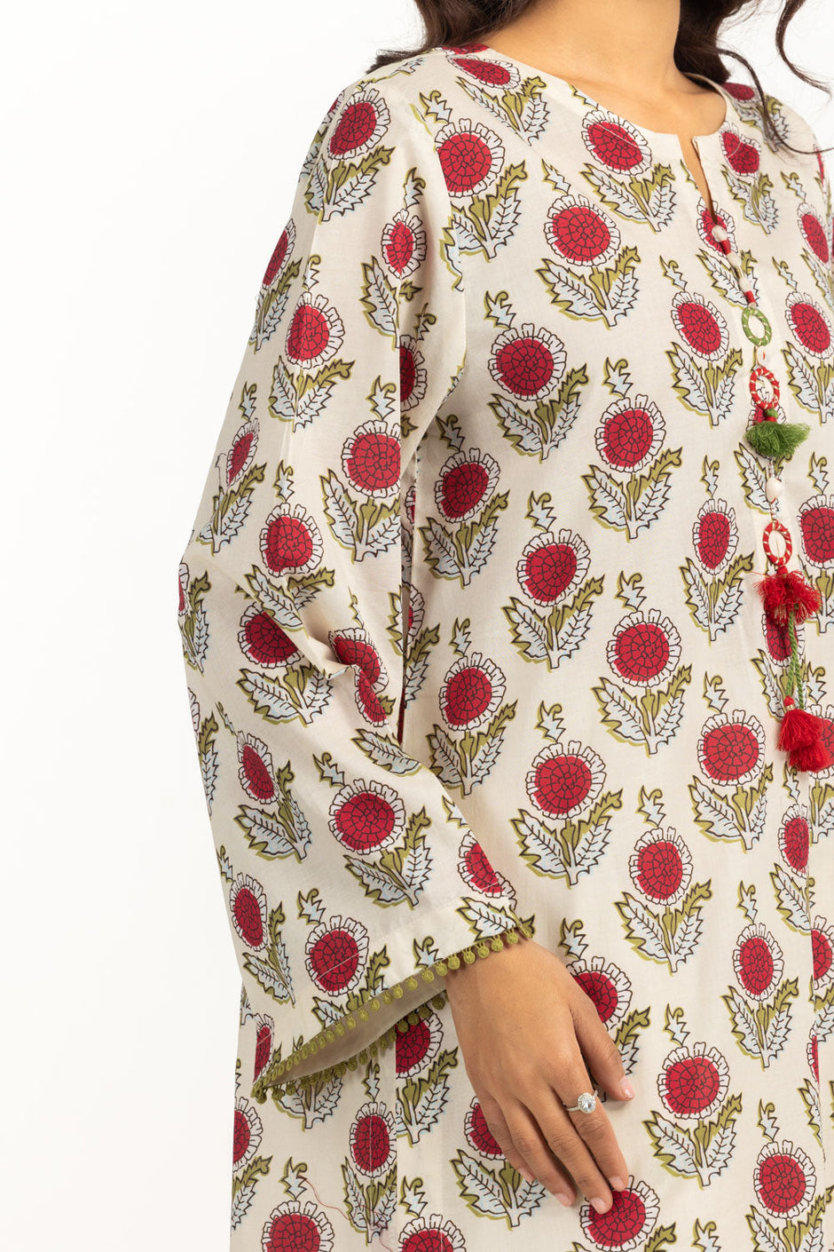 Cambric Printed Shirt And Embroidered Trouser