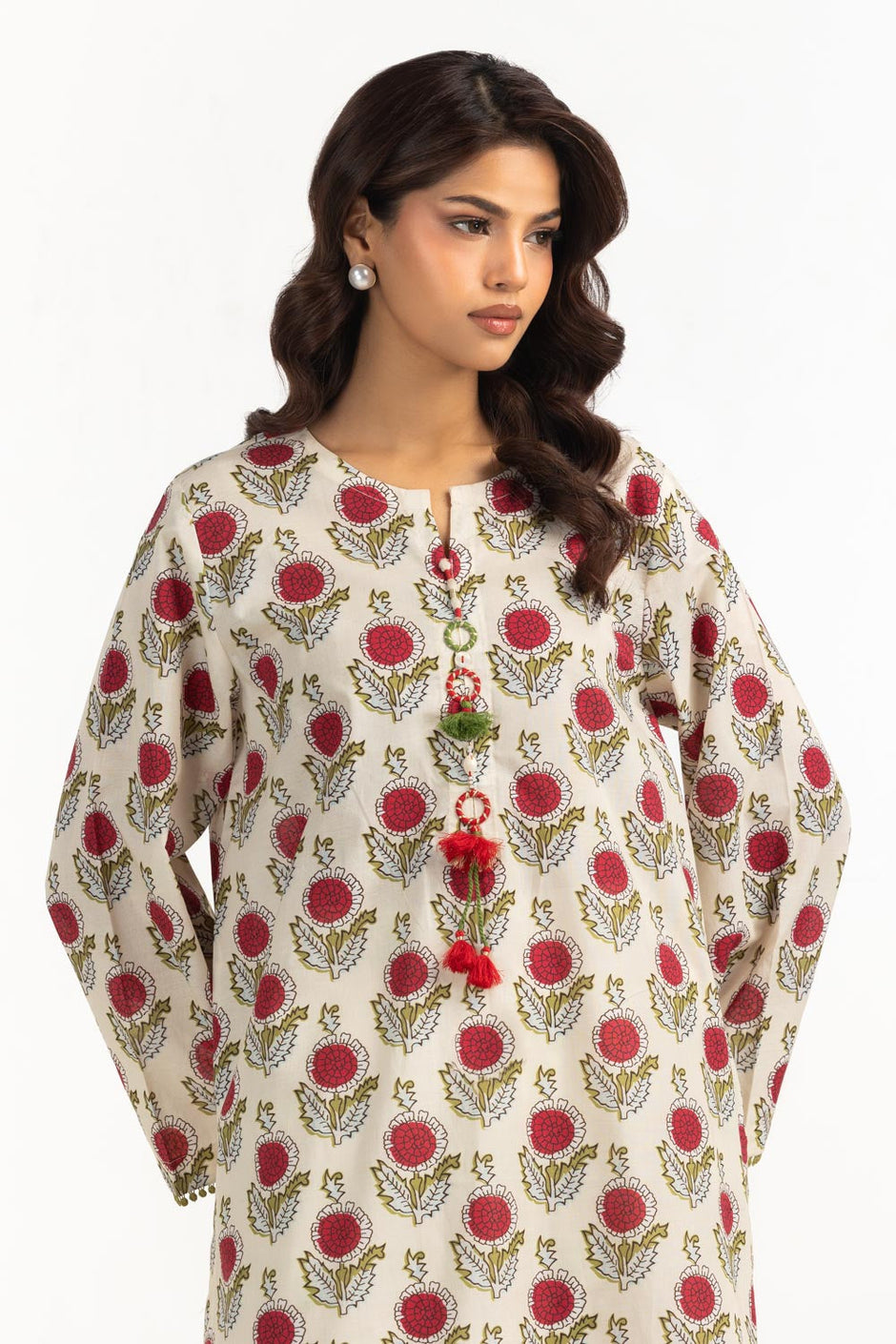Cambric Printed Shirt And Embroidered Trouser