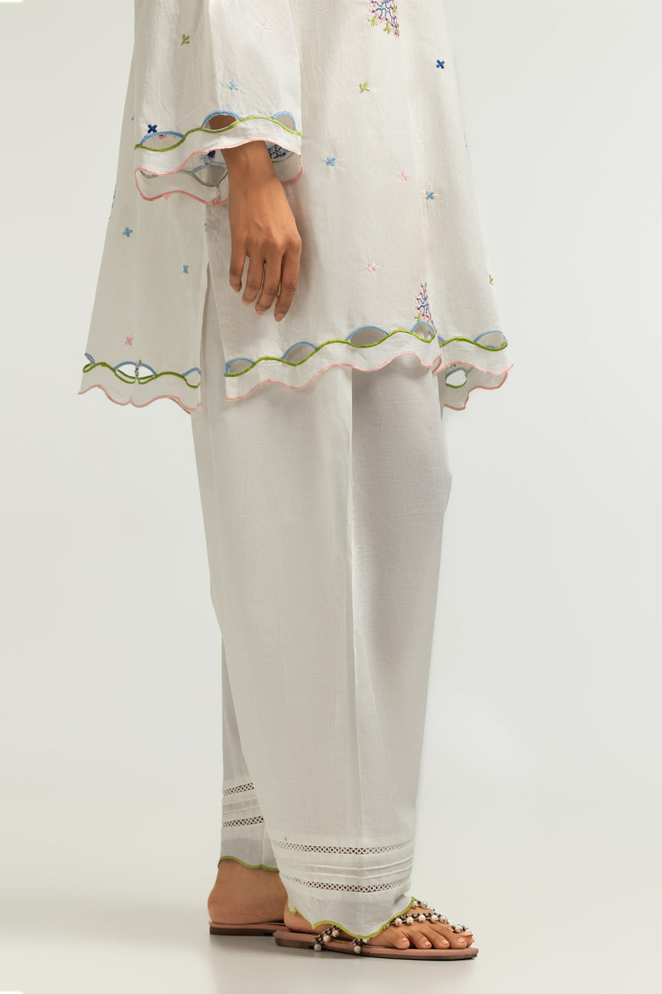 Cotton Embroidered Co-Ord Set