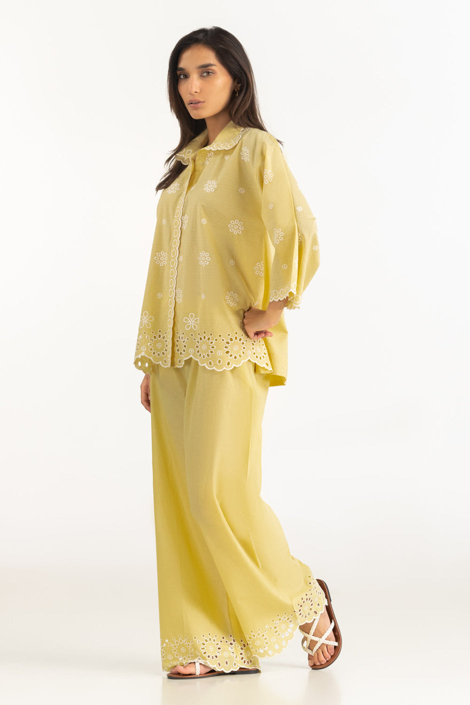 Dobby Embroidered Co-Ord Set