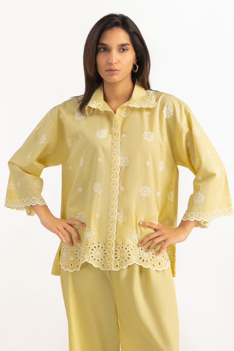 Dobby Embroidered Co-Ord Set