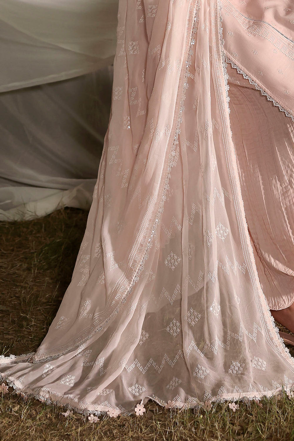 3 Piece Embroidered Lawn Suit with Embroidered Chiffon Dupatta