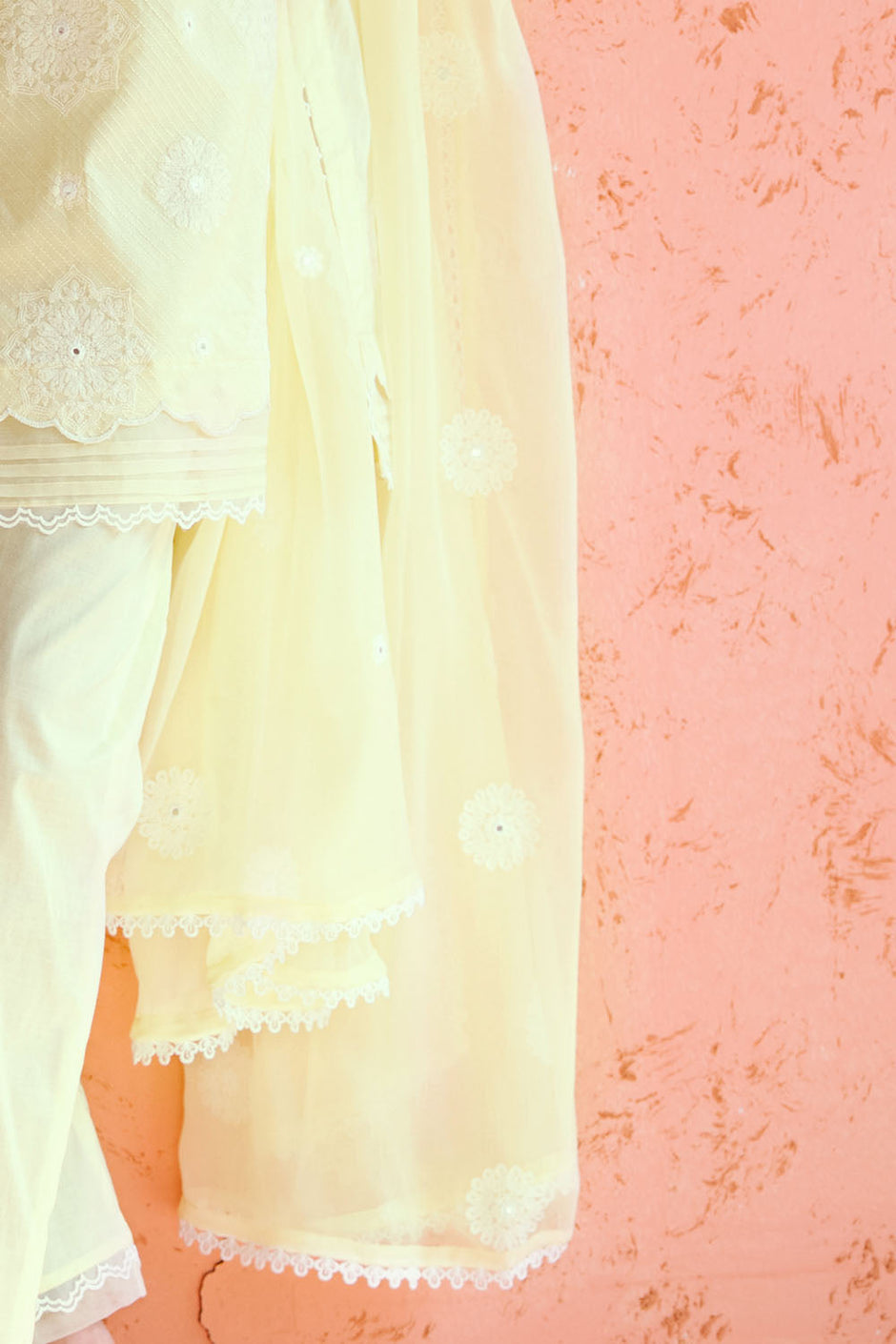 3 Piece Embroidered Cotton Lawn Suit with Embroidered Chiffon Dupatta