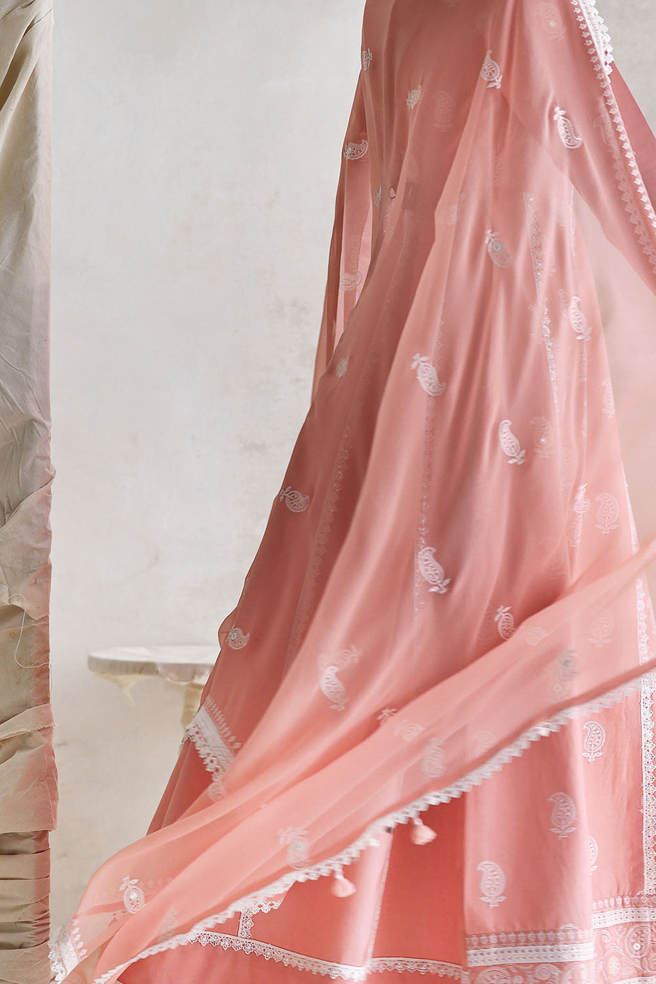 3 Piece Embroidered Lawn Suit with Embroidered Chiffon Dupatta
