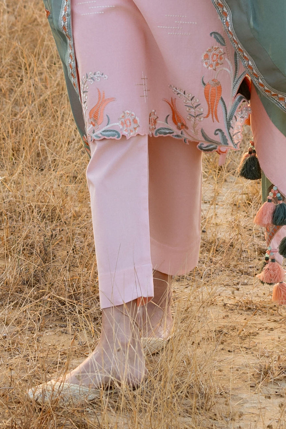 3 Piece Embroidered Lawn Suit with Embroidered Paper Cotton Dupatta