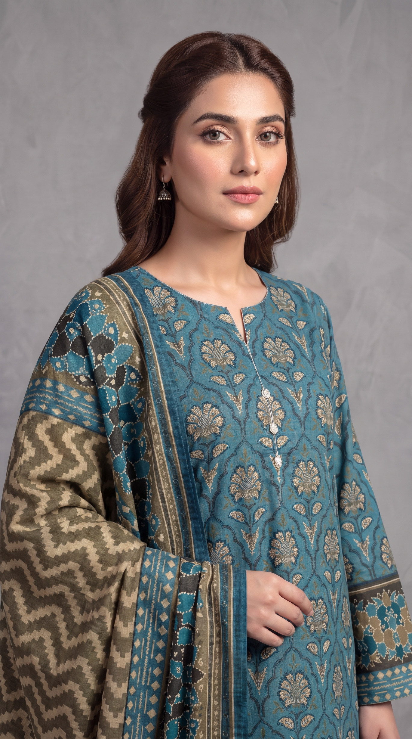 3Pc Printed Suit