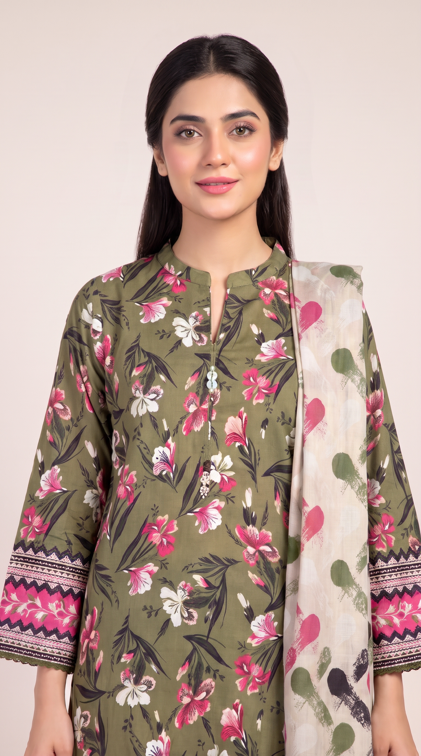 3Pc Printed Suit
