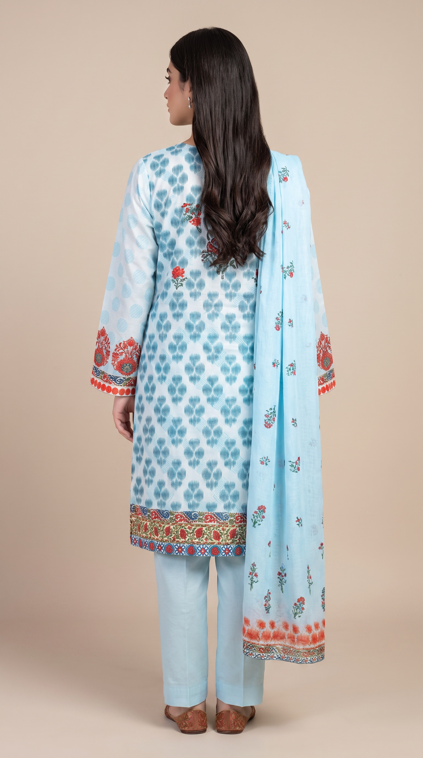 3Pc Printed Lawn Suit