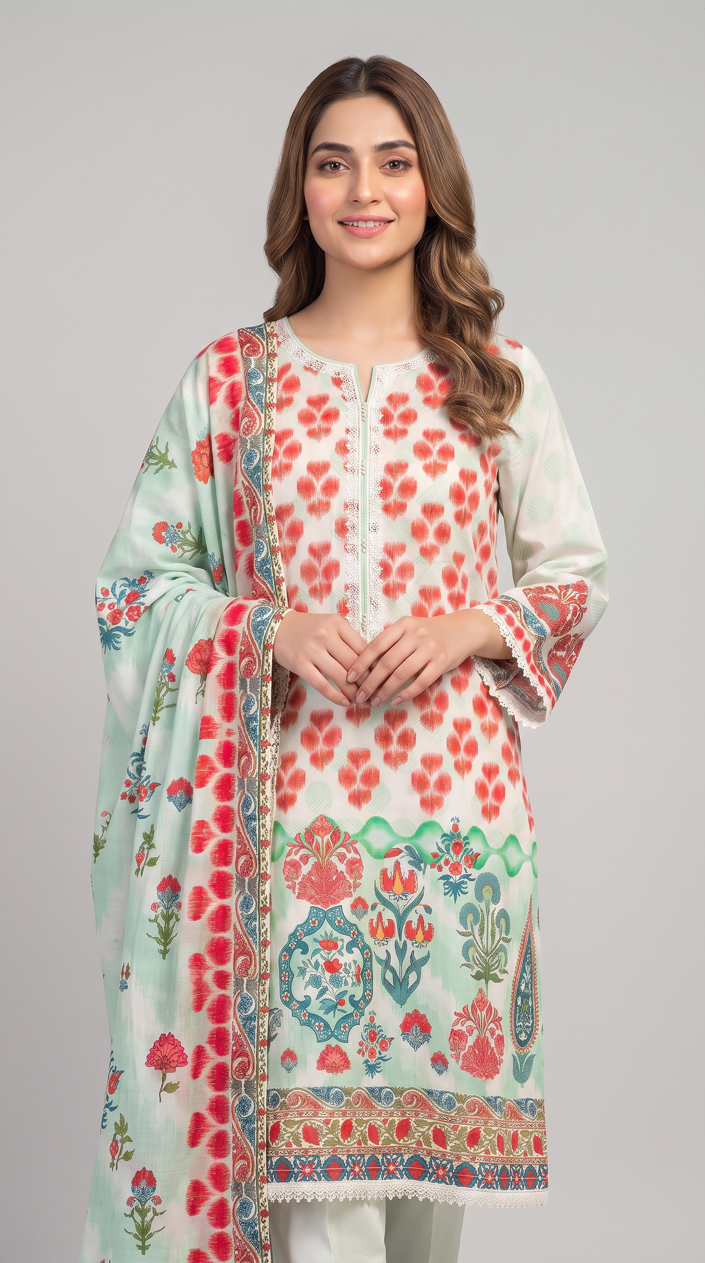 3Pc Printed Lawn Suit