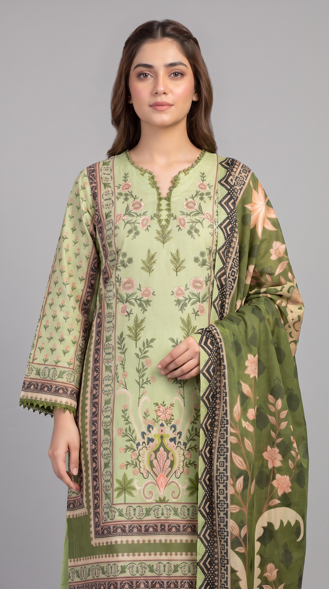 3Pc Printed Lawn Suit