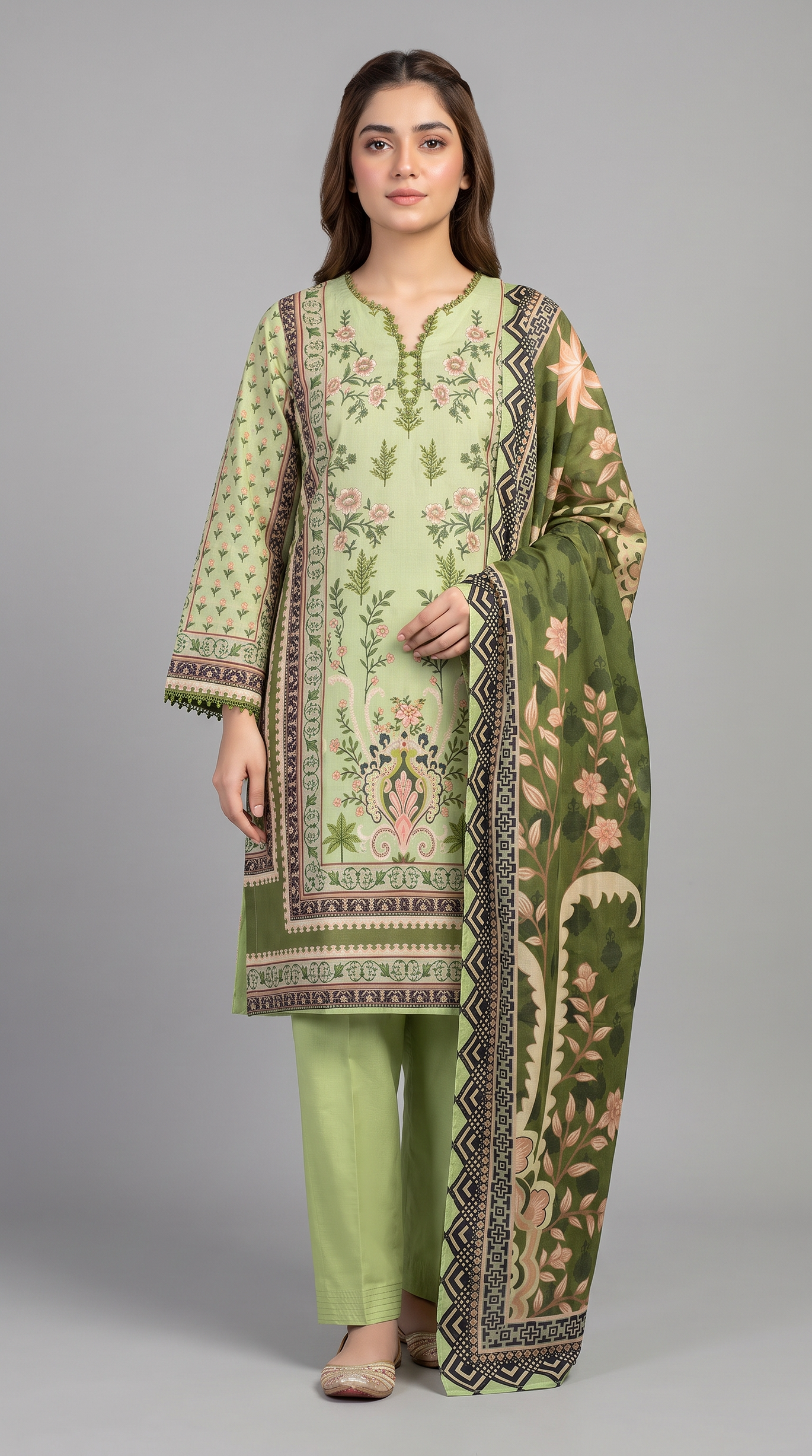 3Pc Printed Lawn Suit