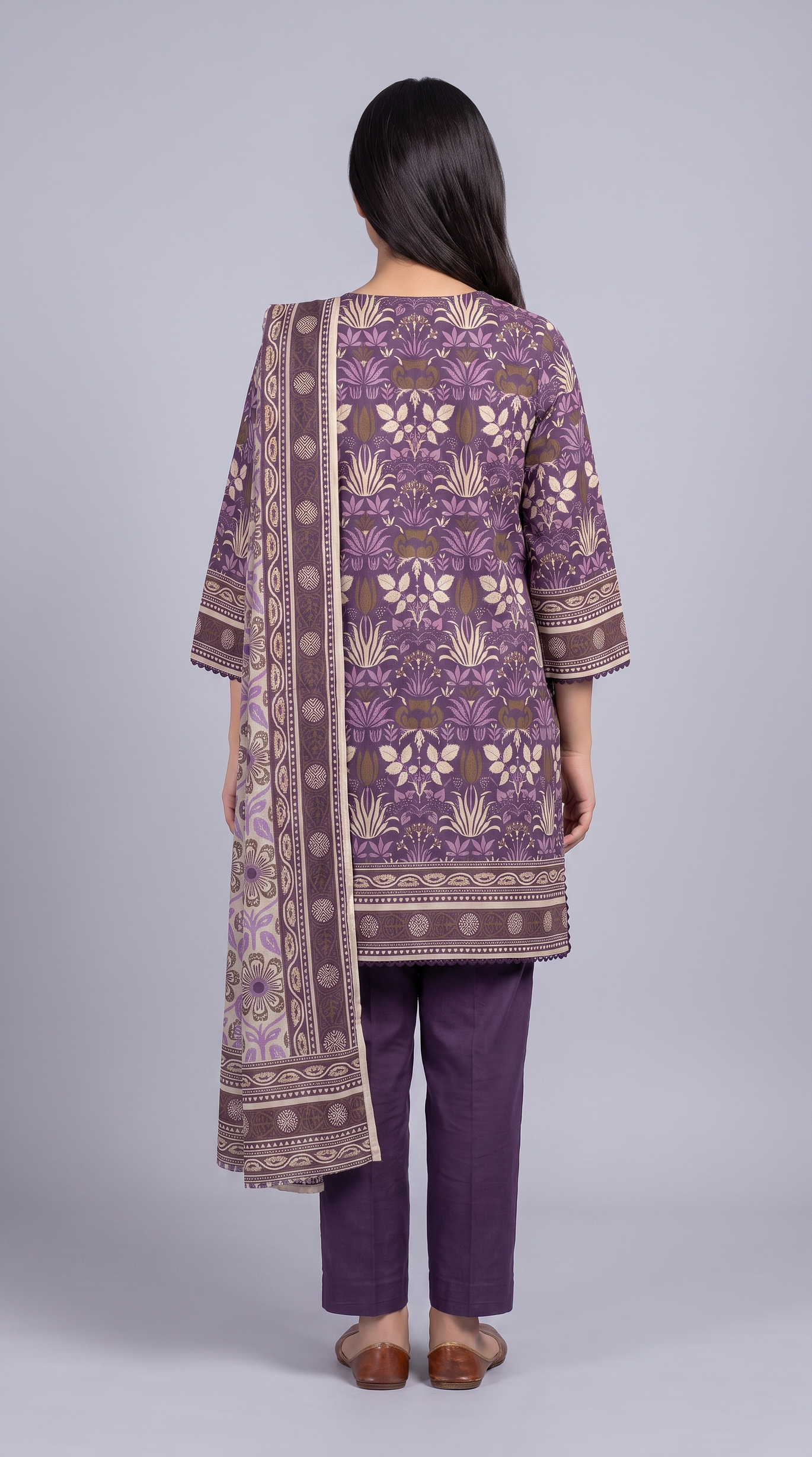 3Pc Printed Suit