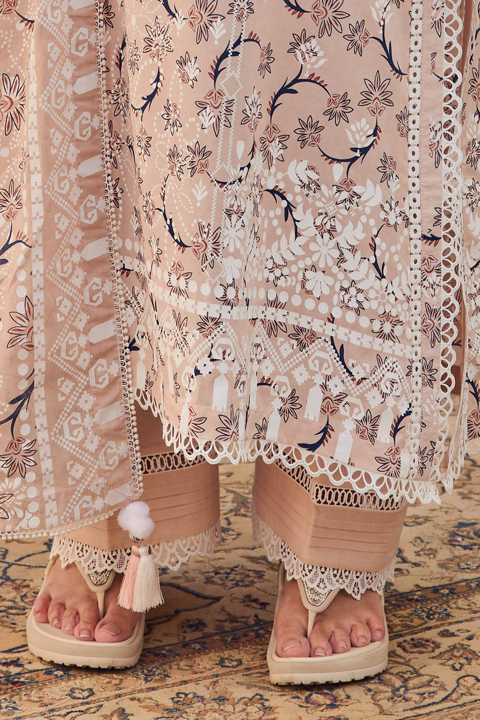 3 Piece Lacquer Printed Lawn Suit with Dupatta