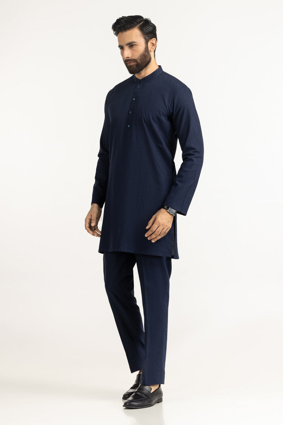 Short Length Kameez with Slim Straight Trouser Suit SK-BSCSL25-004