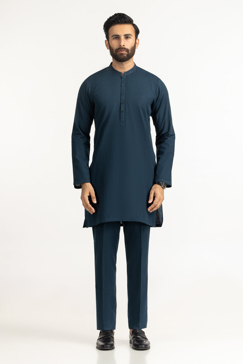 Short Length Kameez with Slim Straight Trouser Suit SK-BSCSL25-001