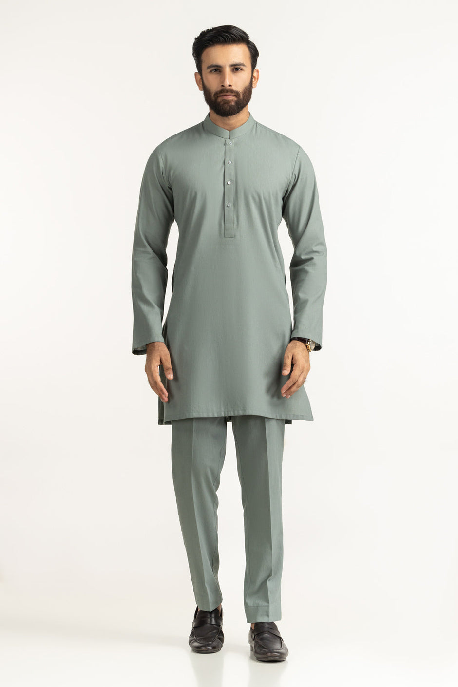Short Length Kameez with Slim Straight Trouser Suit SK-BSCSL25-005