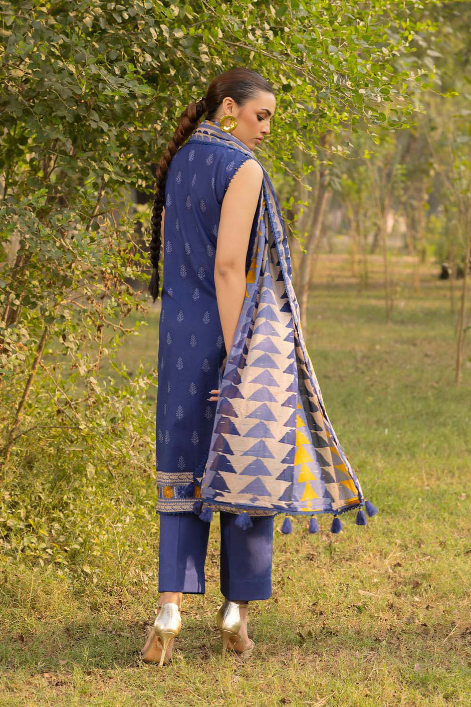 3 Piece Embroidered Printed Lawn Suit with Dupatta