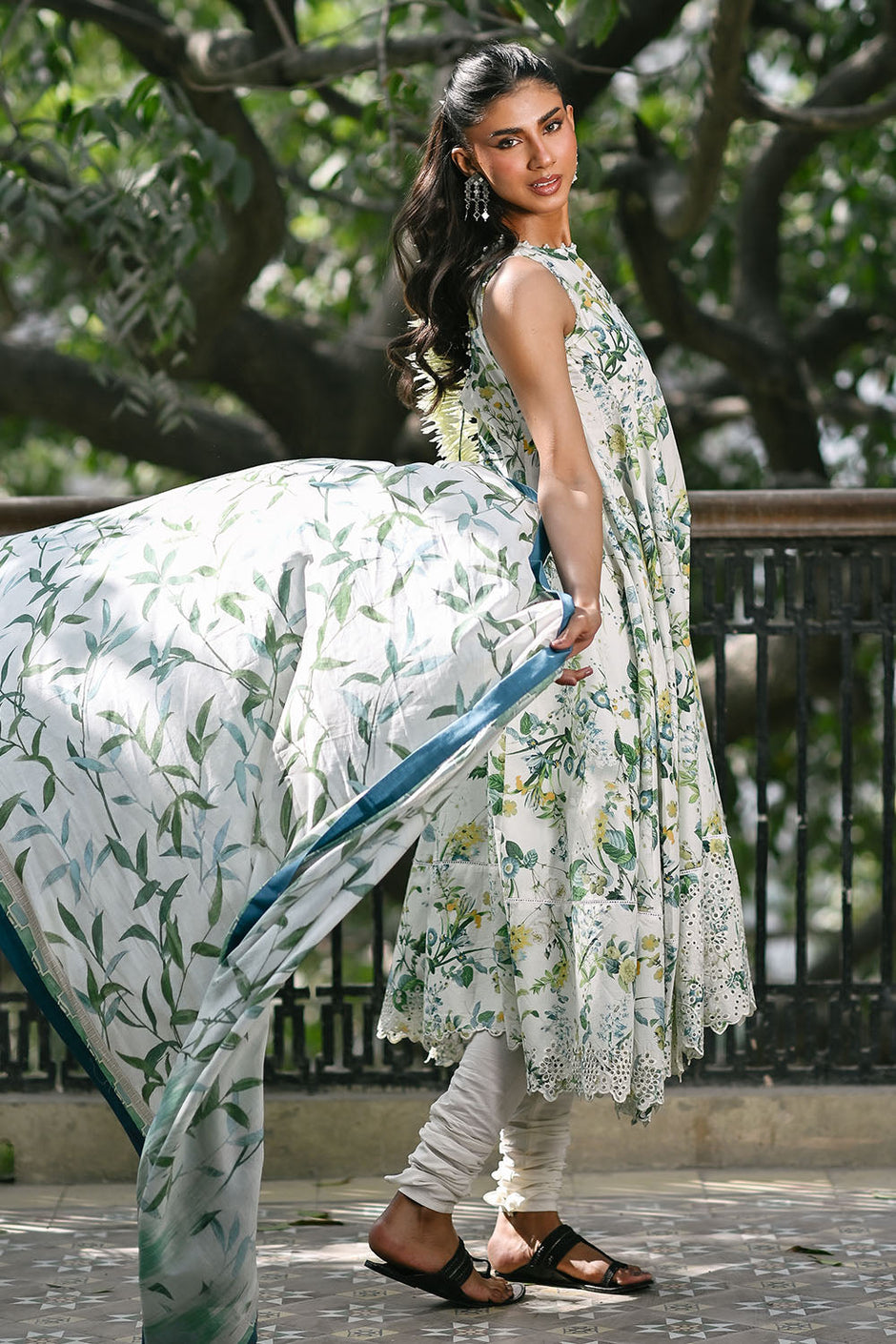 3 Piece Embroidered Printed Lawn Suit with Lawn Dupatta