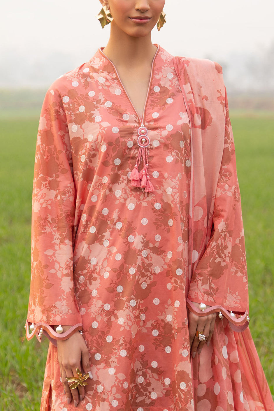 3 Piece Embroidered Printed Lawn Suit with Dupatta